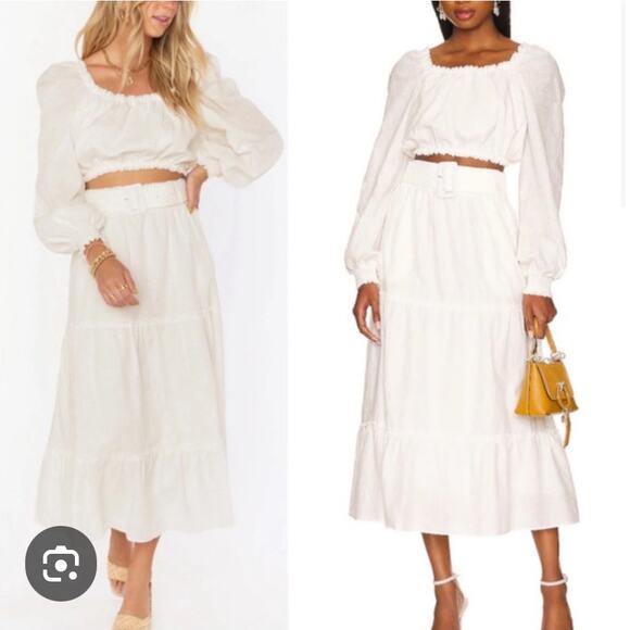 Show Me Your MuMu Dresses & Skirts - Show Me You Mumu Miley Midi Women’s Skirt Size Med Linen Pockets Boho
